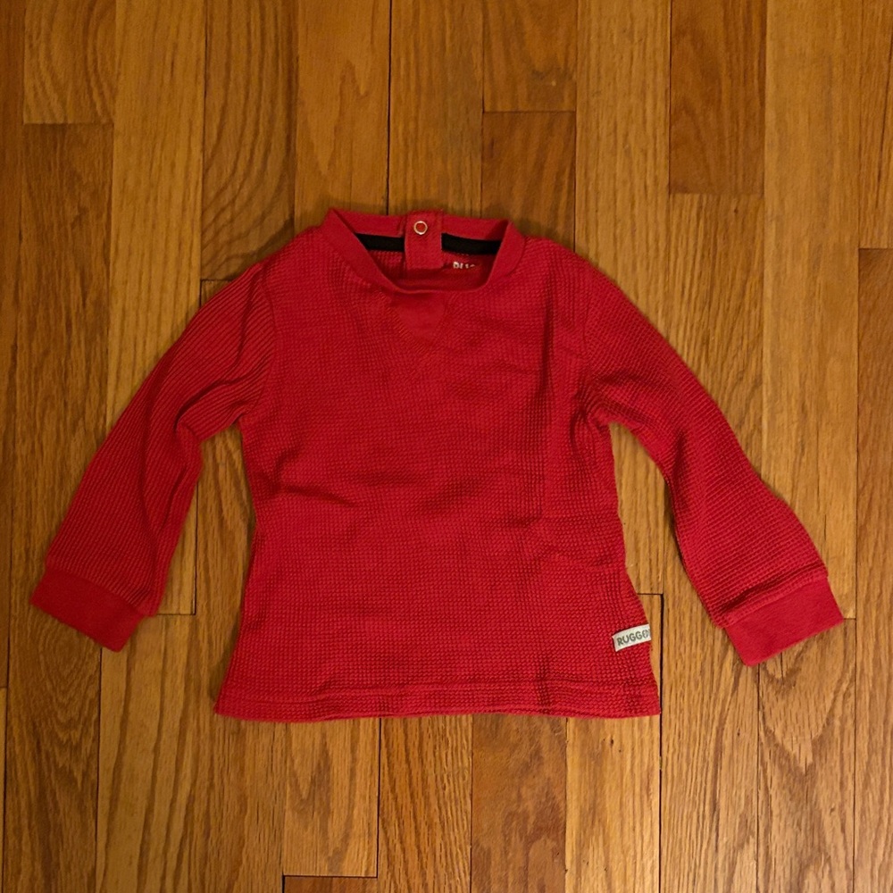 Cozy Red Long Sleeve Kids Tee